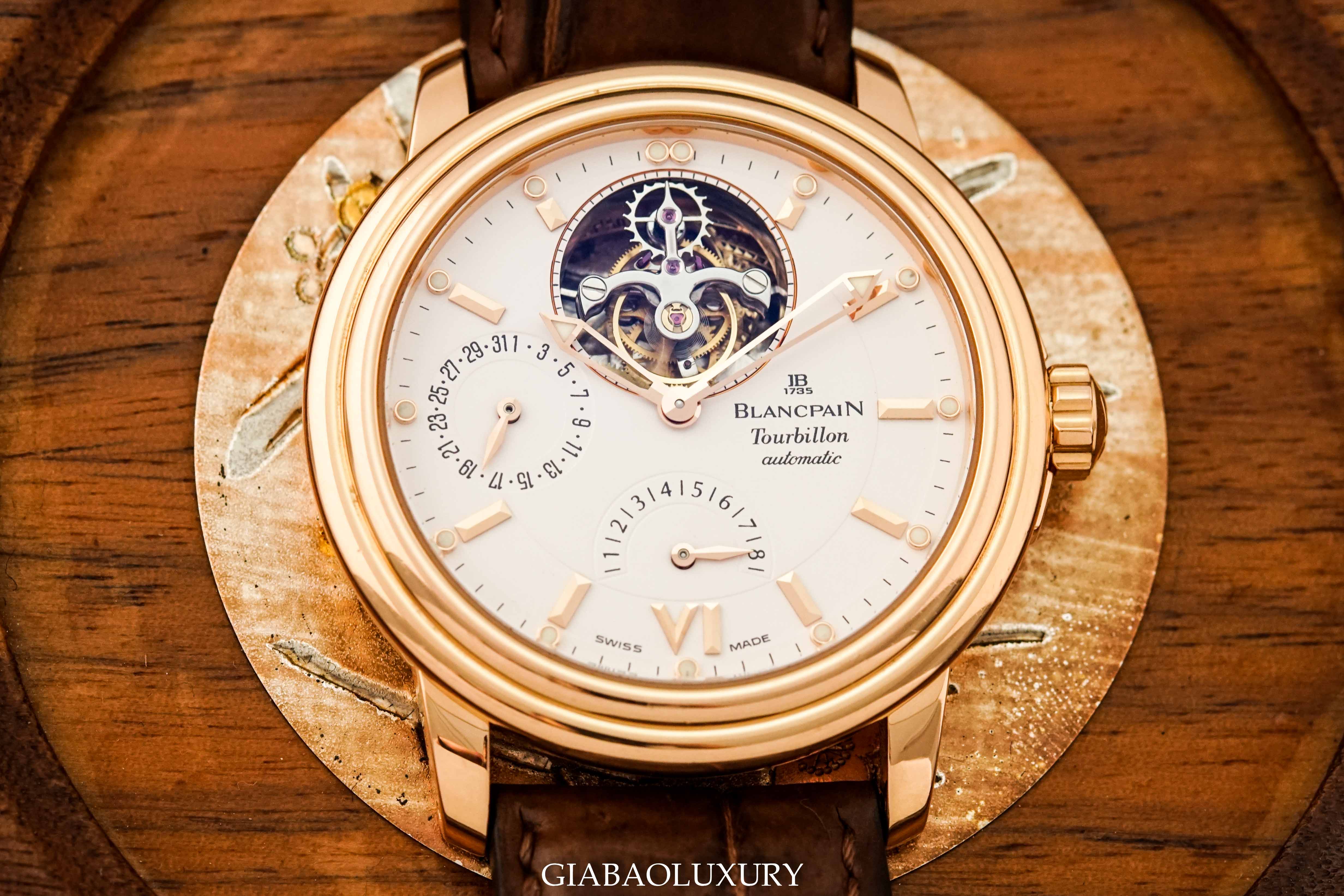 Review đồng hồ Blancpain Leman Tourbillon 8 Day Power Reserve