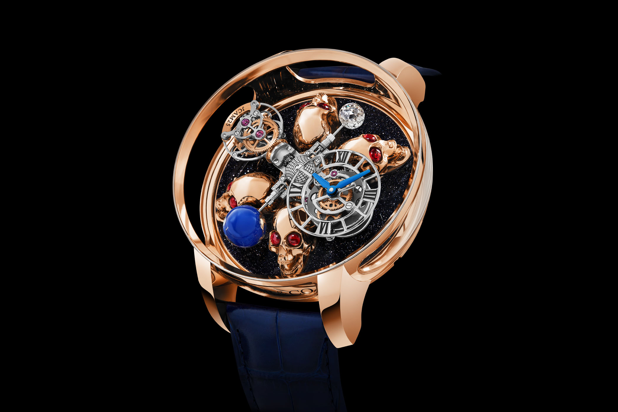 Giới thiệu đồng hồ Jacob & Co Astronomia Tourbillon Art Static 4 Skulls