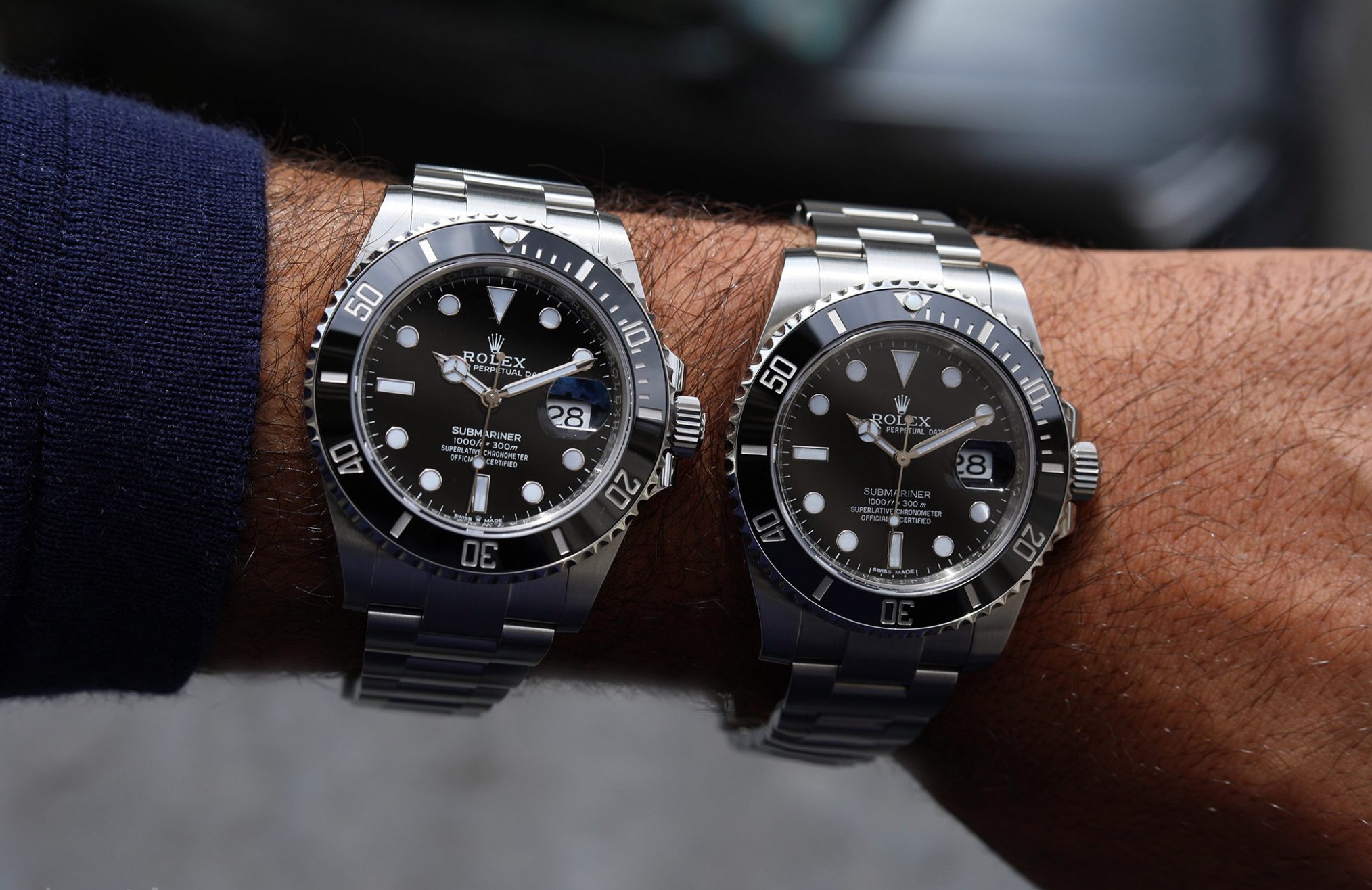 Sự khác biệt giữa đồng hồ Rolex Submariner 40mm và Rolex Submariner 41mm