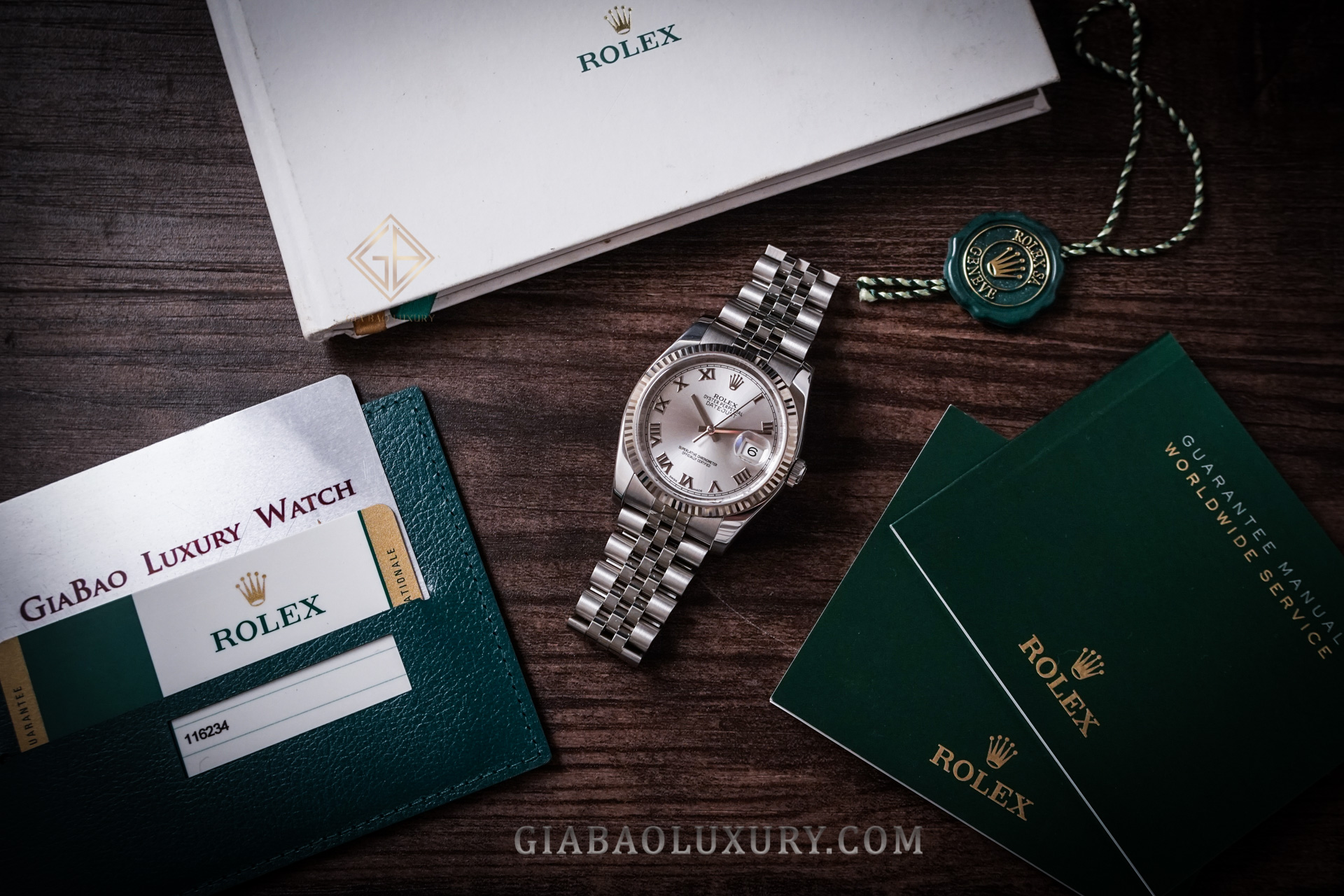 Đồng Hồ Rolex Datejust 36 116234 Mặt Số Bạc Silver Cọc Số La Mã