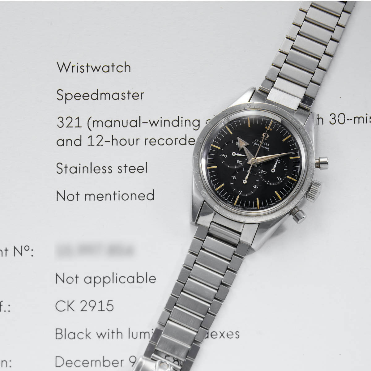 Đồng hồ Omega Speedmaster ref. 2915-2 