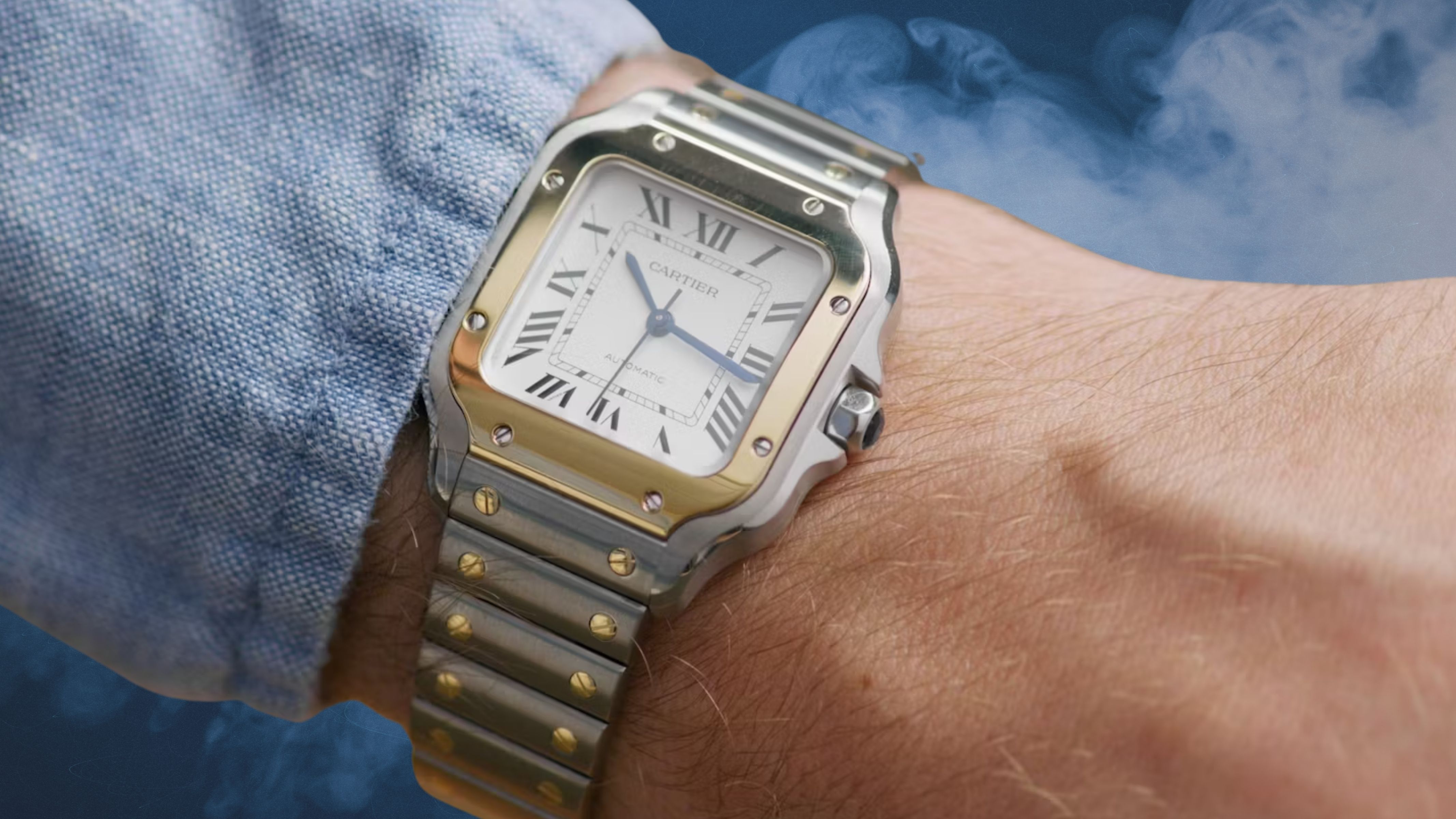 Cartier trên cổ tay nam giới 