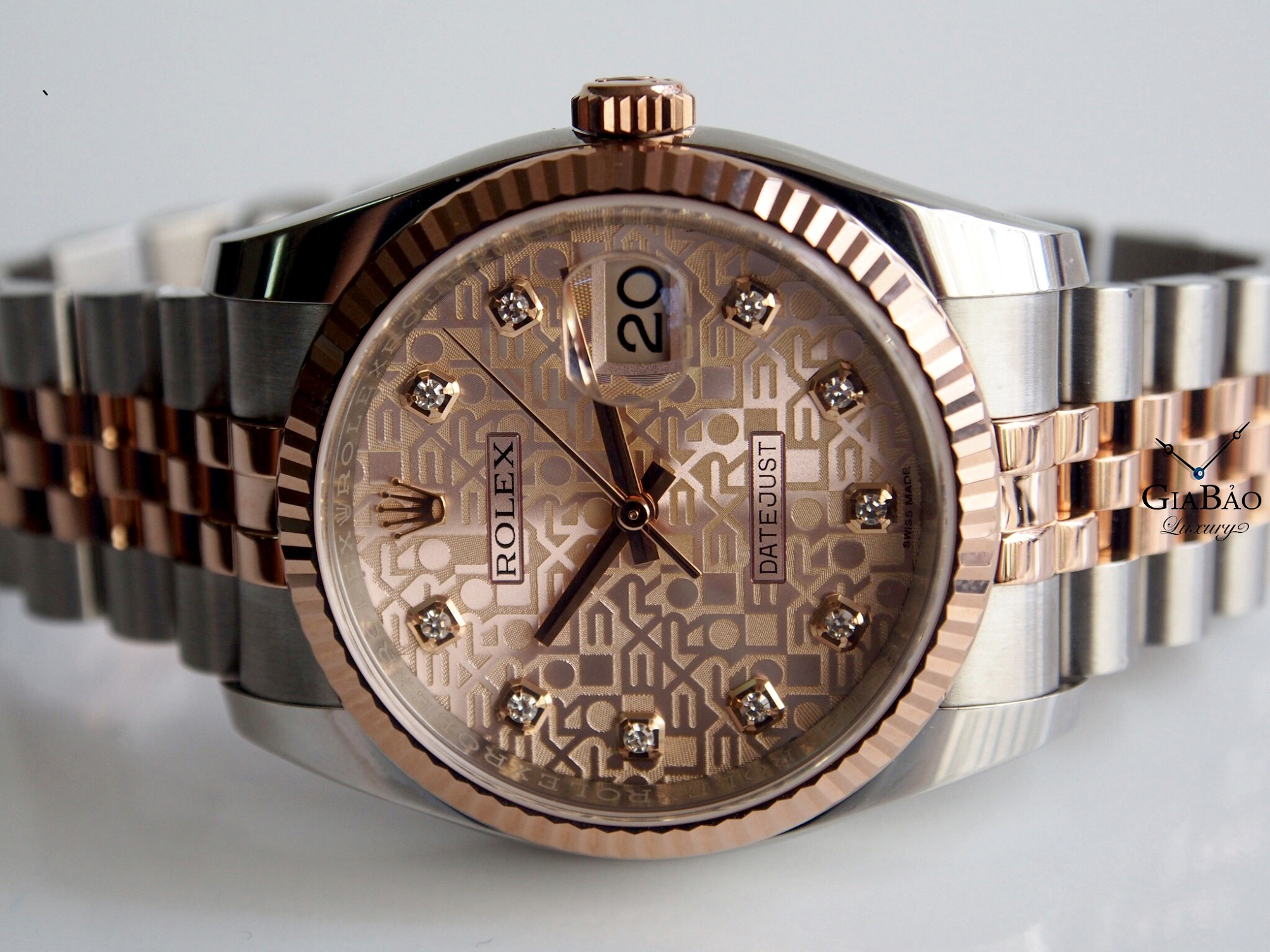 Đồng hồ Rolex Datejust 116231 chính hãng đã qua sử dụng Giabaoluxury-rolex-datejust-116231-jubilee-pink-diamond-oyster-1