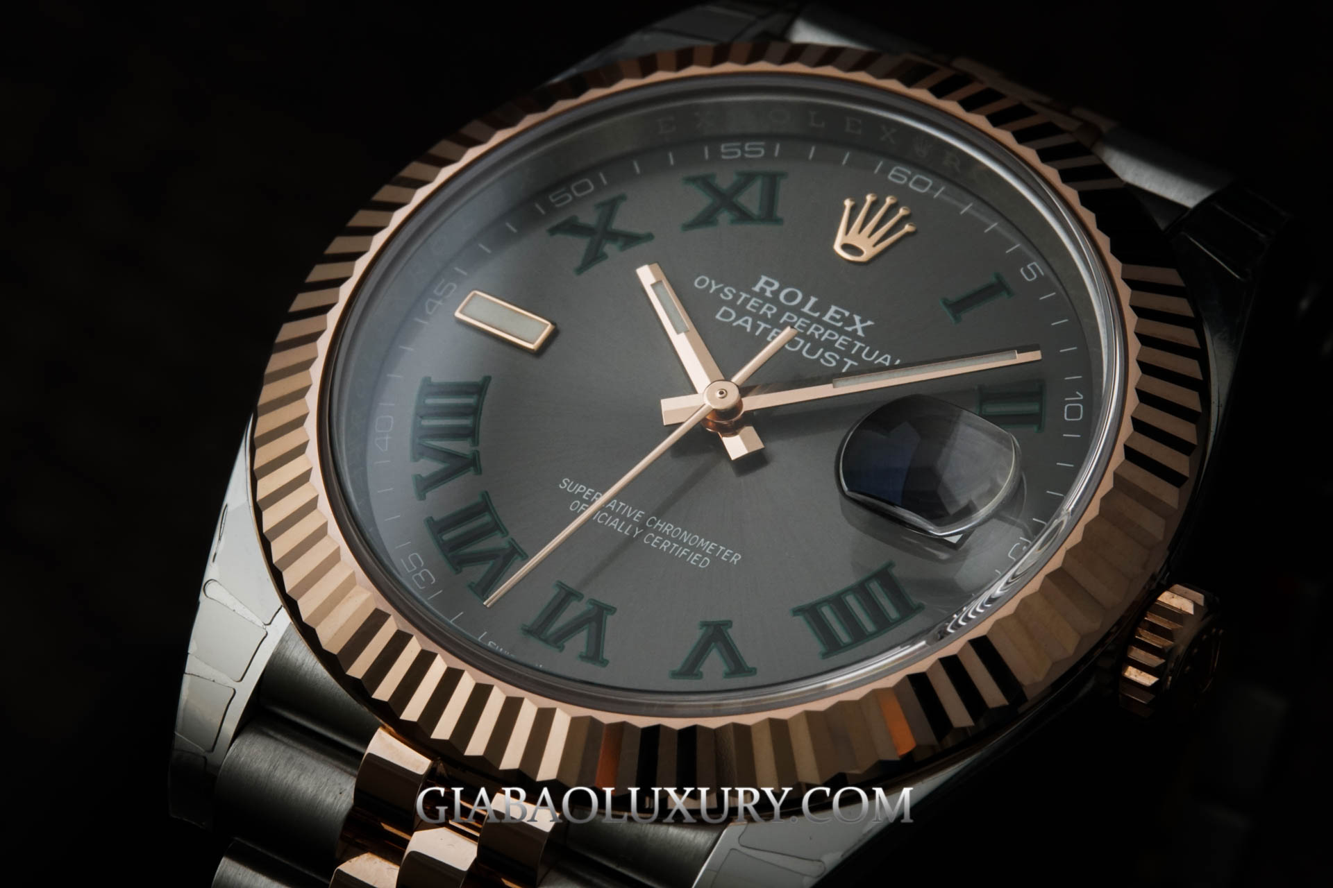Đồng hồ Rolex Datejust 126331-0016 cọc la mã xanh đen