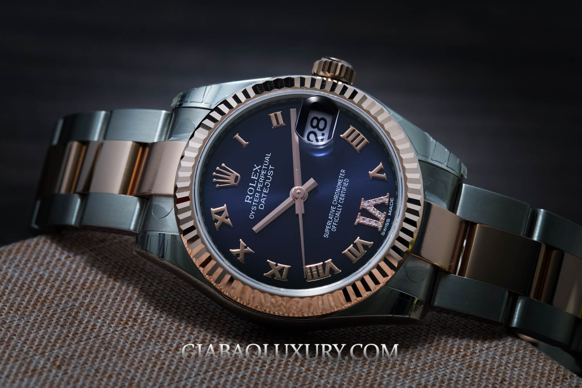 Đồng hồ Rolex Lady-Datejust 178271 Mặt Số Xanh Tím Nạm Kim Cương VI