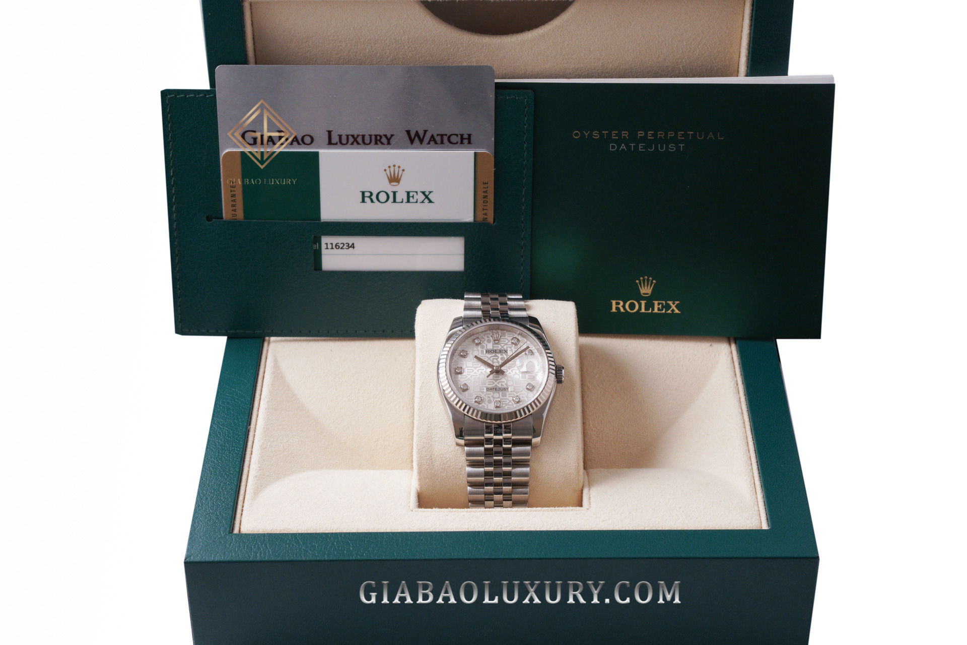 Đồng Hồ Rolex Datejust 36 116234 Mặt Số Vi Tính Bạc