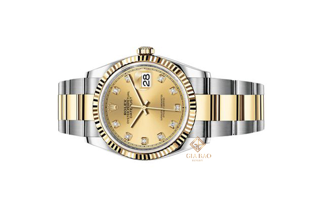 Đồng Hồ Rolex Datejust 36 126233 Mặt Số Vàng Champagne Nạm Kim Cương Dây Đeo Oyster
