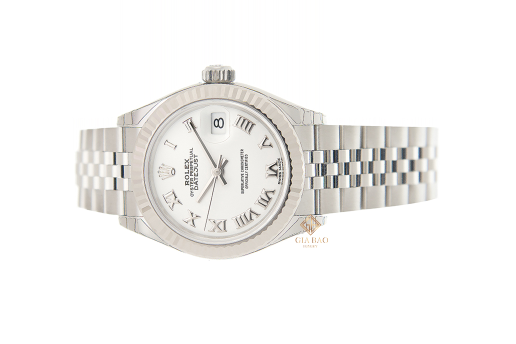 Đồng Hồ Rolex Lady Datejust 279174 Mặt Số Trắng Cọc Số La Mã