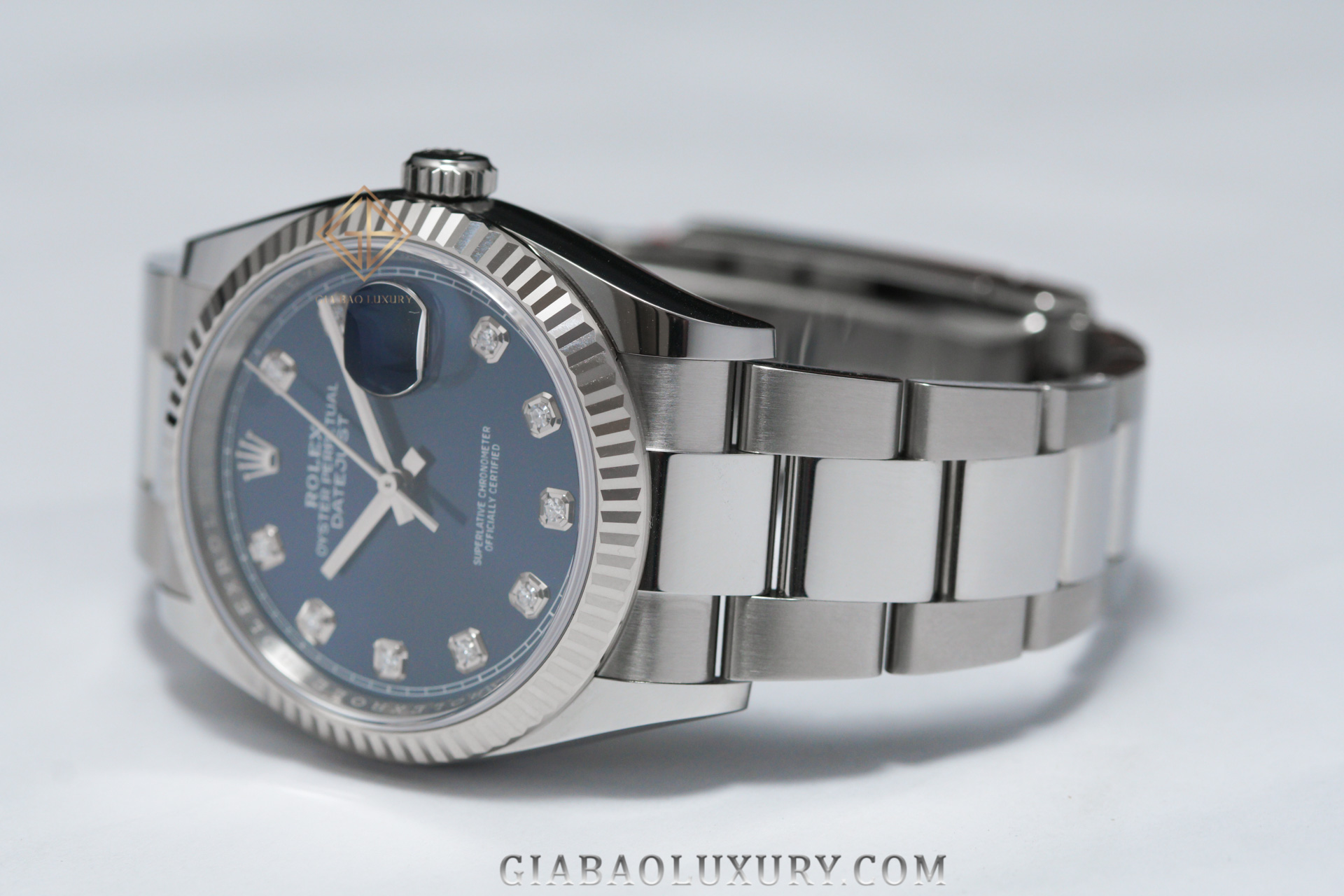 Đồng Hồ Rolex Datejust 36 126234 Mặt Số Xanh Cọc Số Kim Cương Dây Đeo Oyster