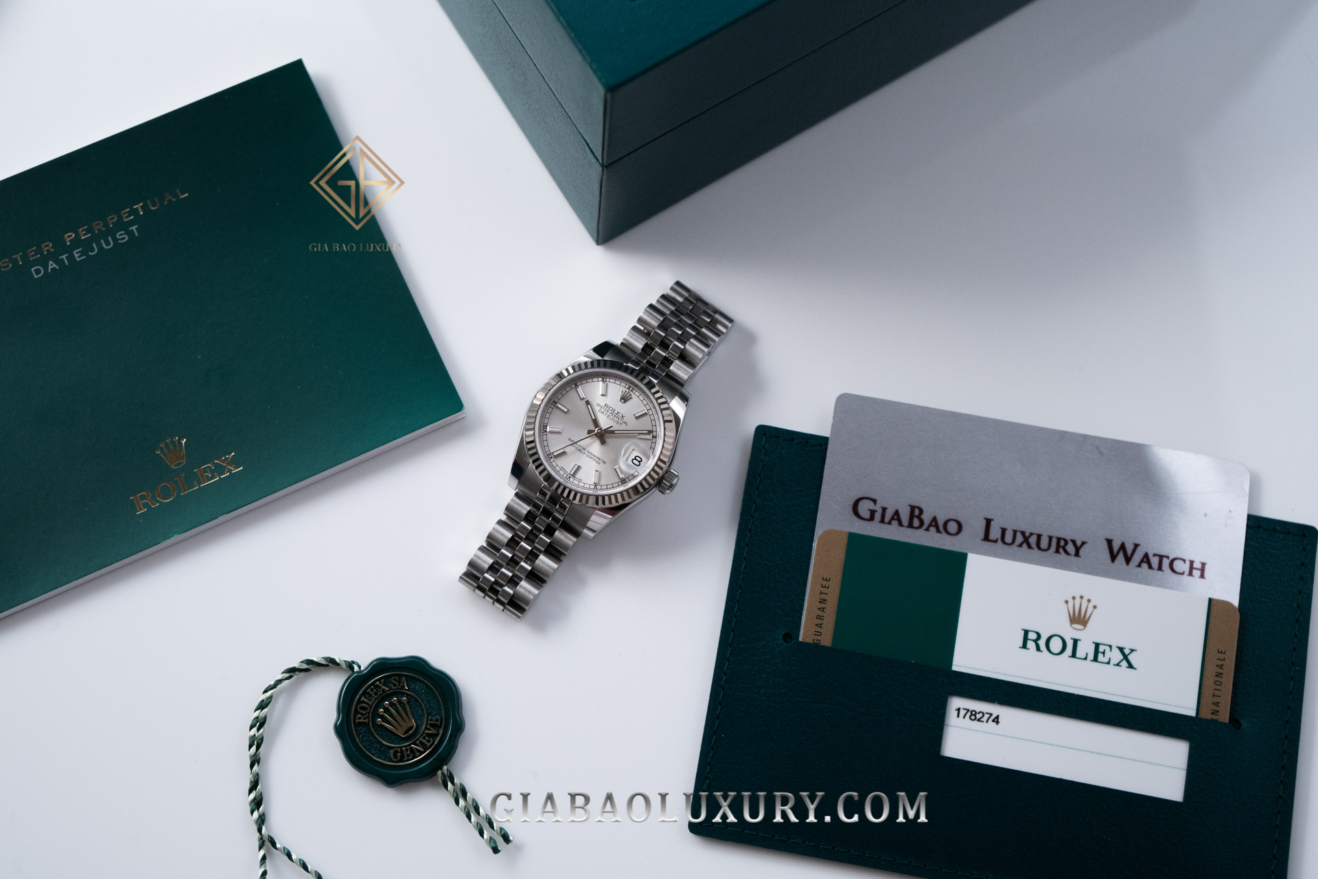 Đồng Hồ Rolex Datejust 31 178274 Mặt Số Bạc