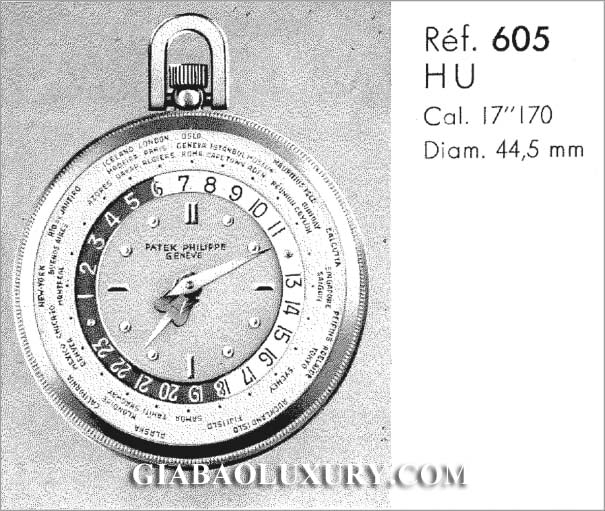 Đồng hồ bỏ túi Patek Philippe Worldtime Ref. 605HU