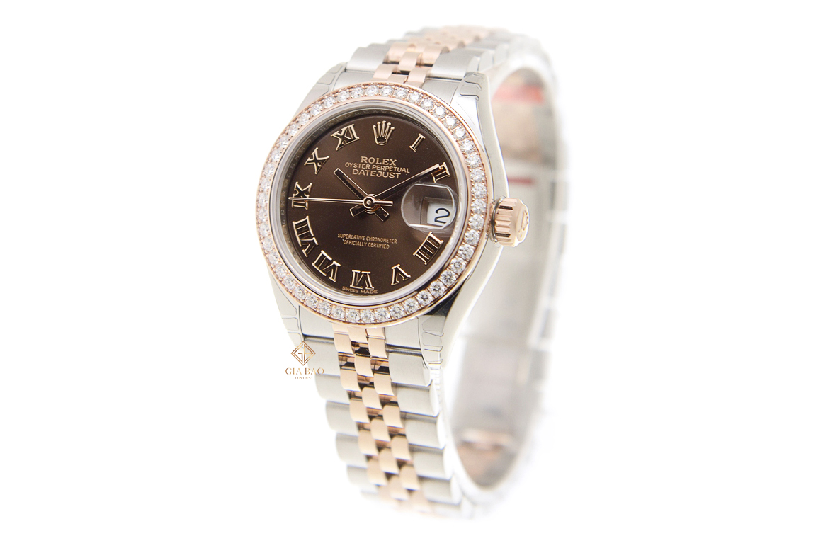 Đồng Hồ Rolex Lady-Datejust 279381RBR Mặt Số Chocolate Cọc Số La Mã