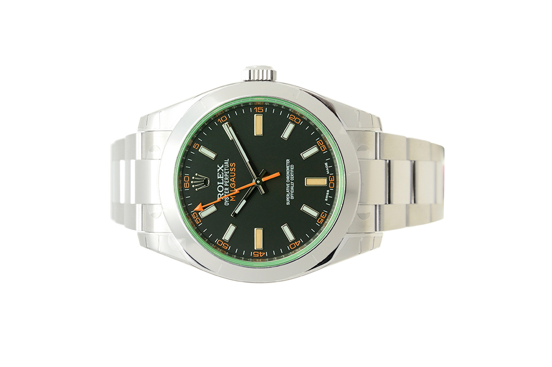 Đồng Hồ Rolex Milgauss 116400GV Mặt Số Đen