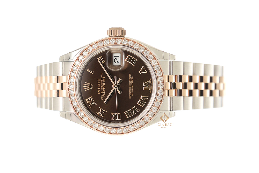 Đồng Hồ Rolex Lady-Datejust 279381RBR Mặt Số Chocolate Cọc Số La Mã