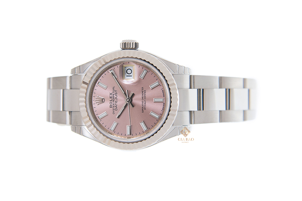 Đồng Hồ Rolex Lady Datejust 279174 Mặt Số Hồng Cọc Dạ Quang Dây Đeo Oyster