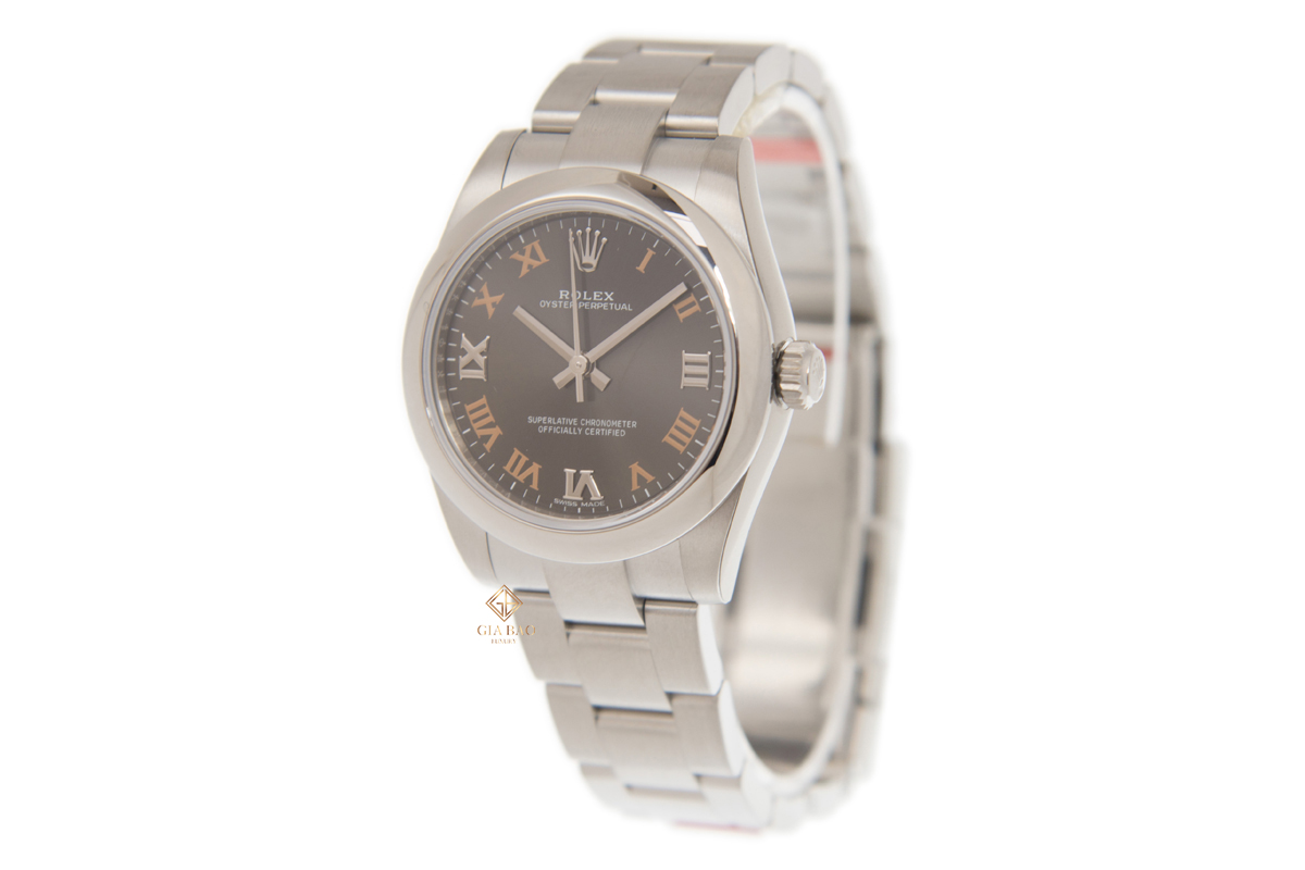 Đồng Hồ Rolex Oyster Perpetual 31 177200 Mặt Số Xám