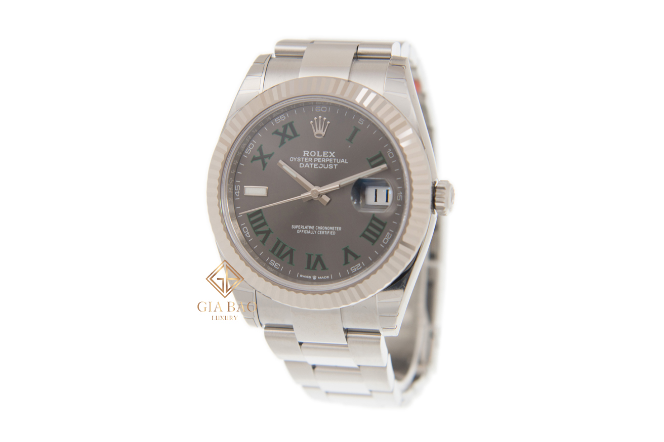 Đồng Hồ Rolex Datejust 41 126334 Mặt Số Wimbledon Dây Đeo Oyster