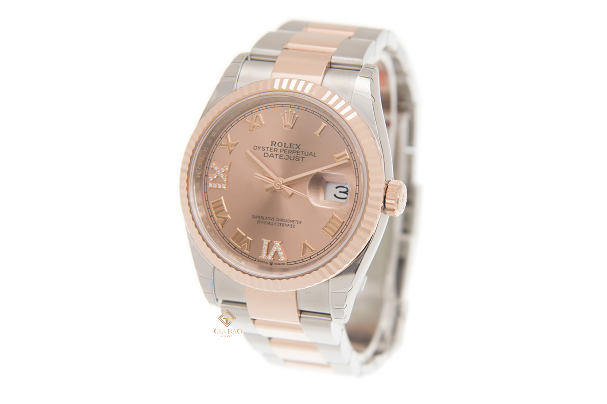 Đồng Hồ Rolex Datejust 36 126231 Mặt Số Hồng Cọc Số La Mã Dây Đeo Oyster