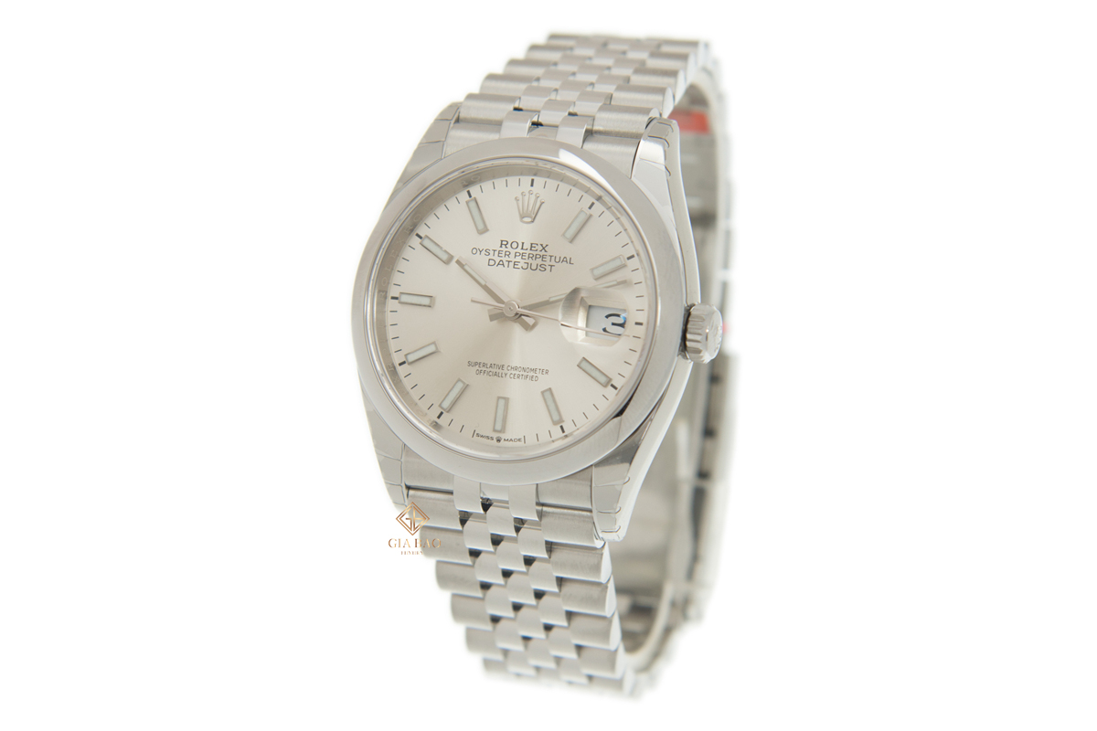 Đồng Hồ Rolex Datejust 36 126200 Mặt Số Bạc Cọc Số Dạ Quang