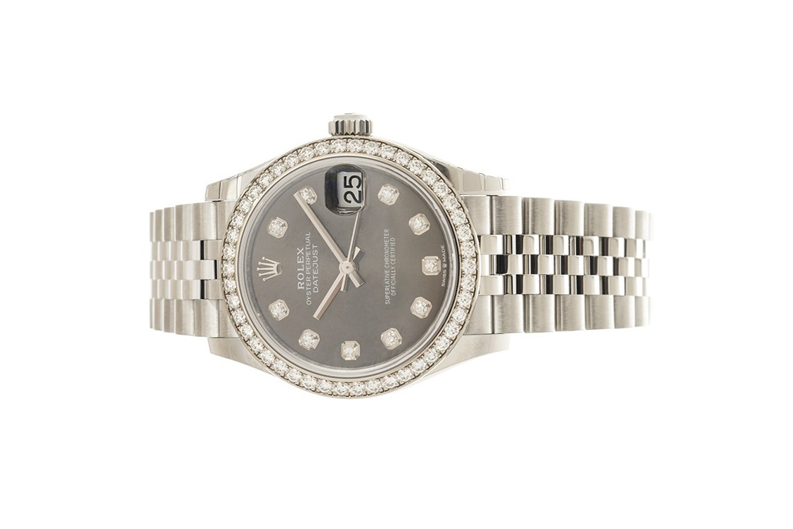 Đồng Hồ Rolex Datejust 31 278384RBR Mặt Số Xám Cọc Số Kim Cương