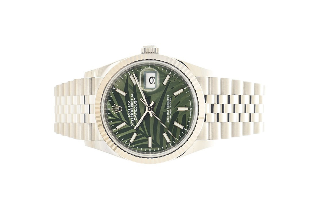 Đồng Hồ Rolex Datejust 36 126234 Mặt Số Cây Lá Nhiệt Đới