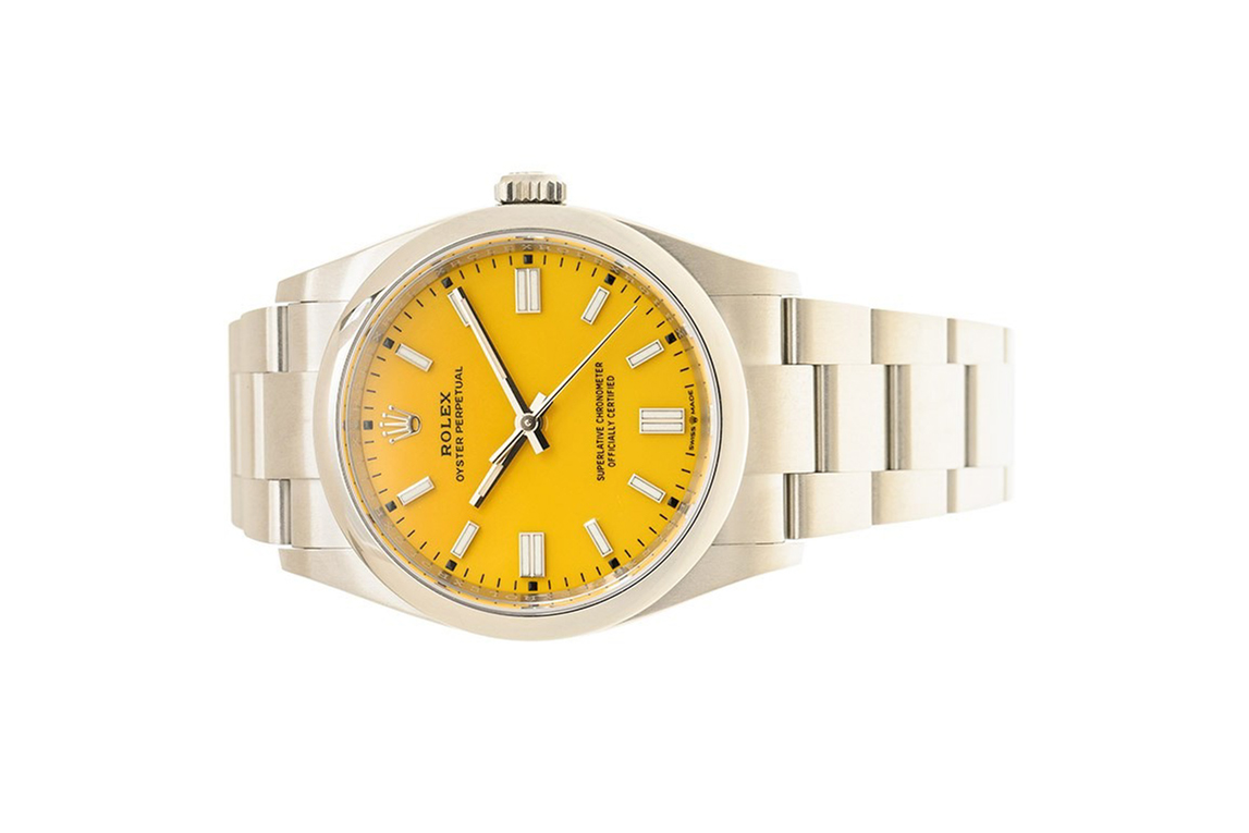 Đồng Hồ Rolex Oyster Perpetual 36 126000 Mặt Số Vàng