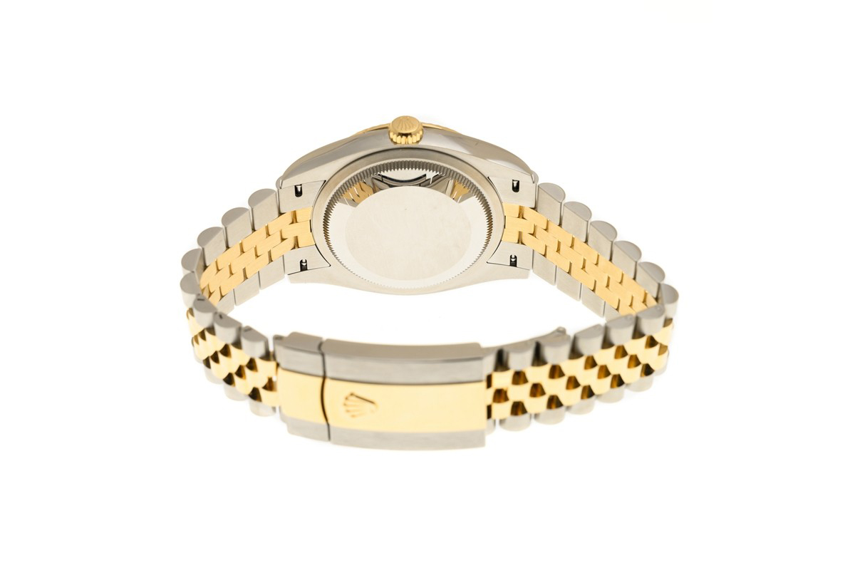 Đồng Hồ Rolex Datejust 36 126233 Mặt Số Cây Lá Nhiệt Đới Vàng Champagne Cọc Số Nạm Kim Cương