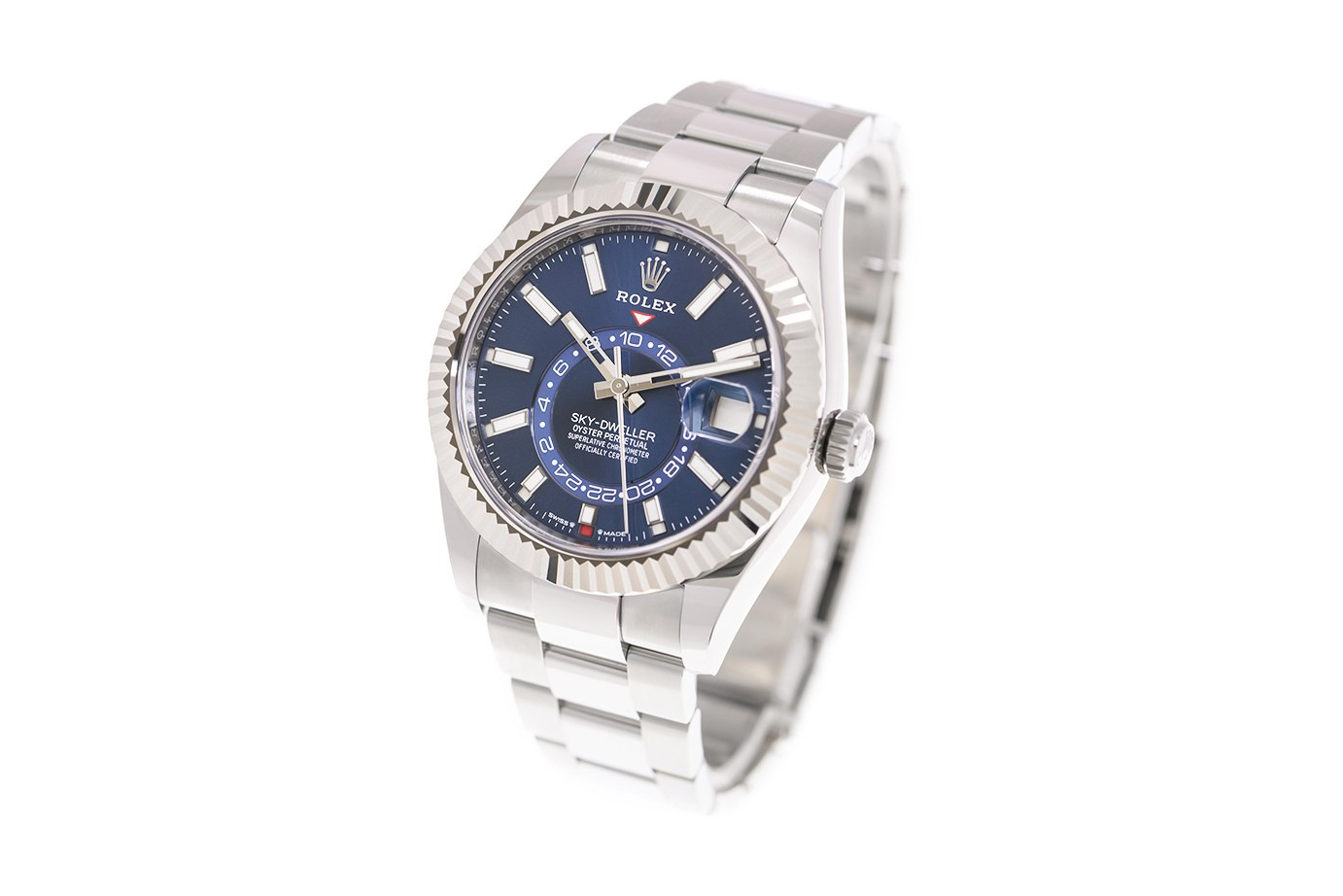 Đồng Hồ Rolex Sky Dweller 336934 Mặt Số Xanh Blue Dây Đeo Oyster