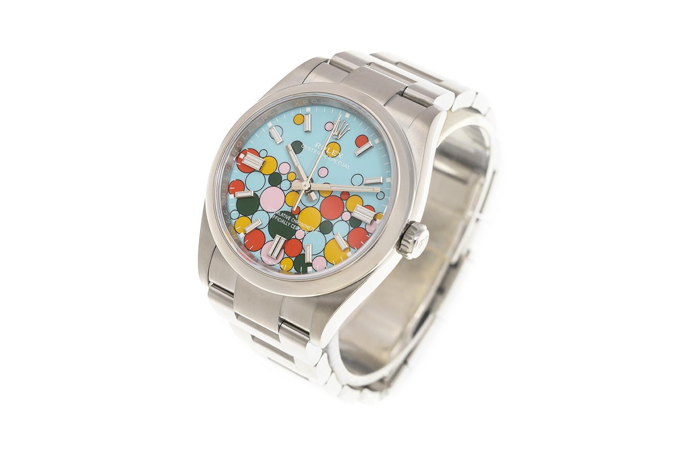 Đồng Hồ Rolex Oyster Perpetual 36 126000 Mặt Số Turquoise Blue Họa Tiết Celebration