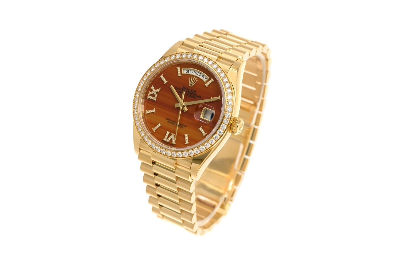 Đồng Hồ Rolex Day-Date 36 128348RBR Mặt Số Đá Carnelian