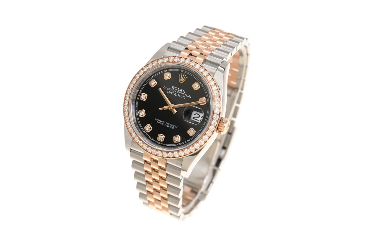 Đồng Hồ Rolex Datejust 36 126281RBR Mặt Số Đen Nạm Kim Cương