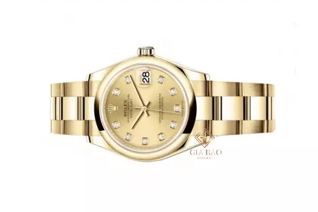 Đồng Hồ Datejust 31 278248 Mặt Số Vàng Champagne Nạm Kim Cương Dây Đeo Oyster