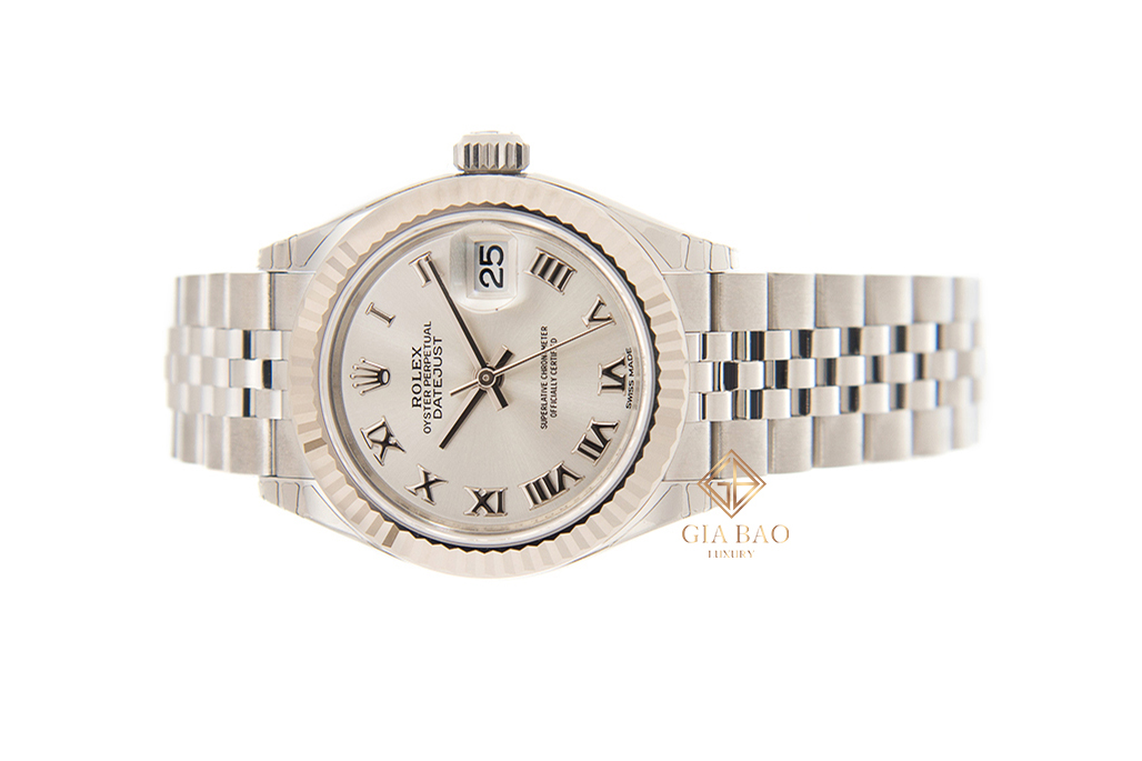 Đồng Hồ Rolex Lady Datejust 279174 Mặt Số Bạc Cọc Số La Mã