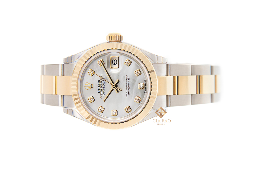 Đồng Hồ Rolex Lady-Datejust 28 279173 Mặt Vỏ Trai Trắng Dây Đeo Oyster