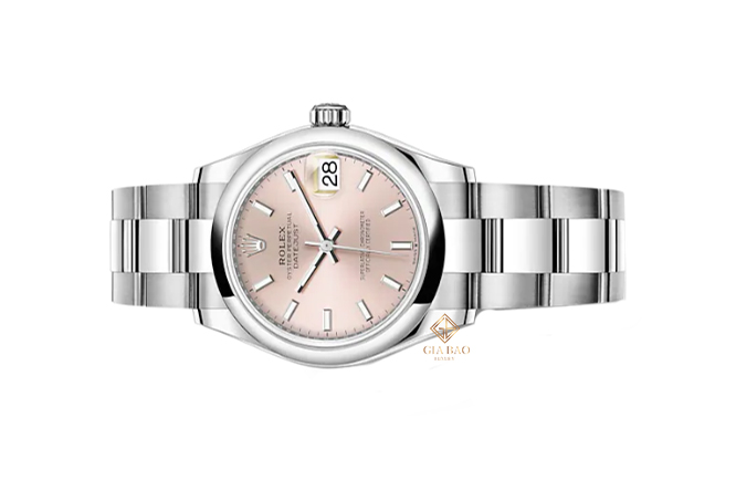 Đồng Hồ Rolex Datejust 31 278240 Mặt Số Hồng Cọc Dạ Quang Dây Đeo Oyster