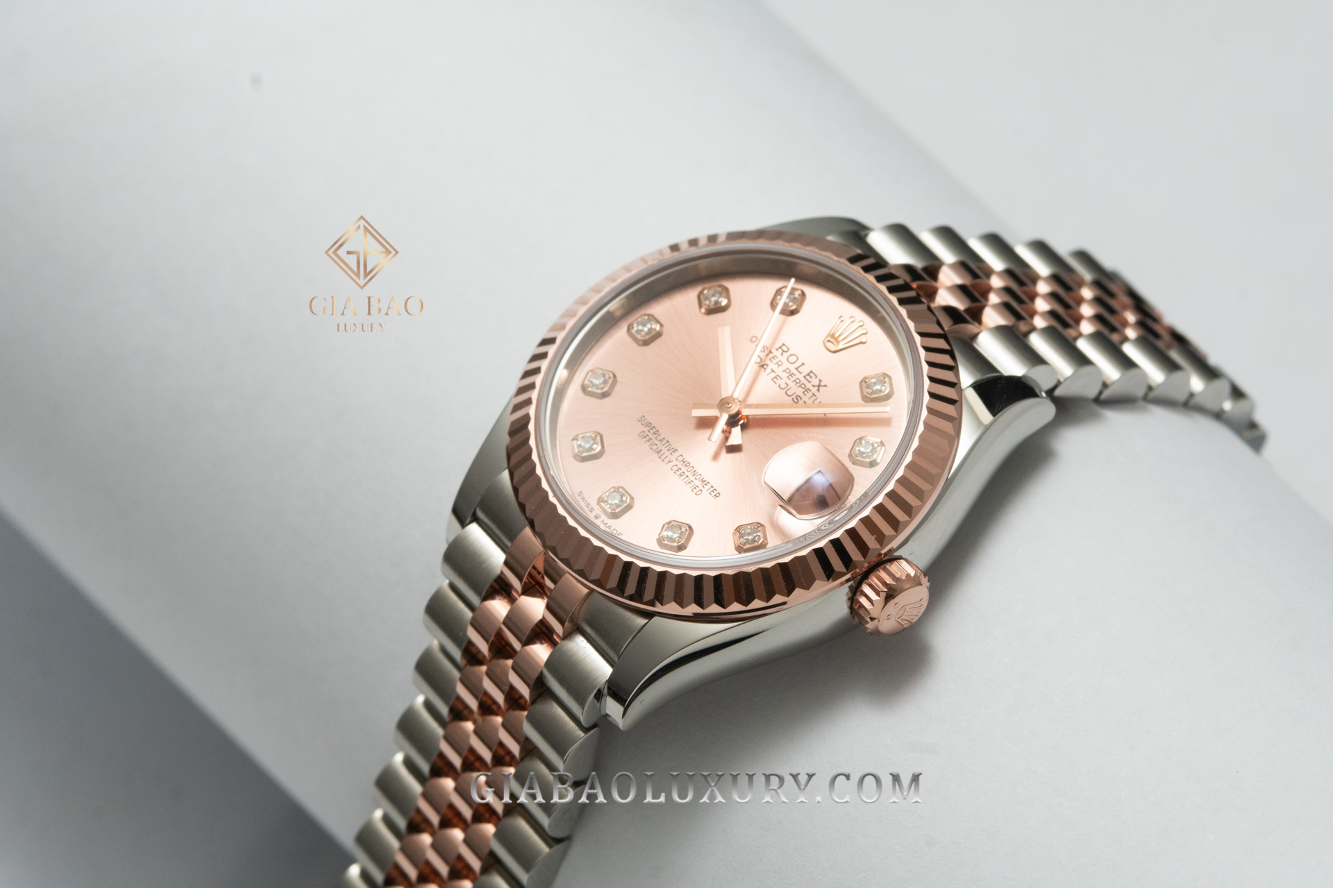 Đồng Hồ Rolex Datejust 31 278271 Mặt Số Hồng Nạm Kim Cương