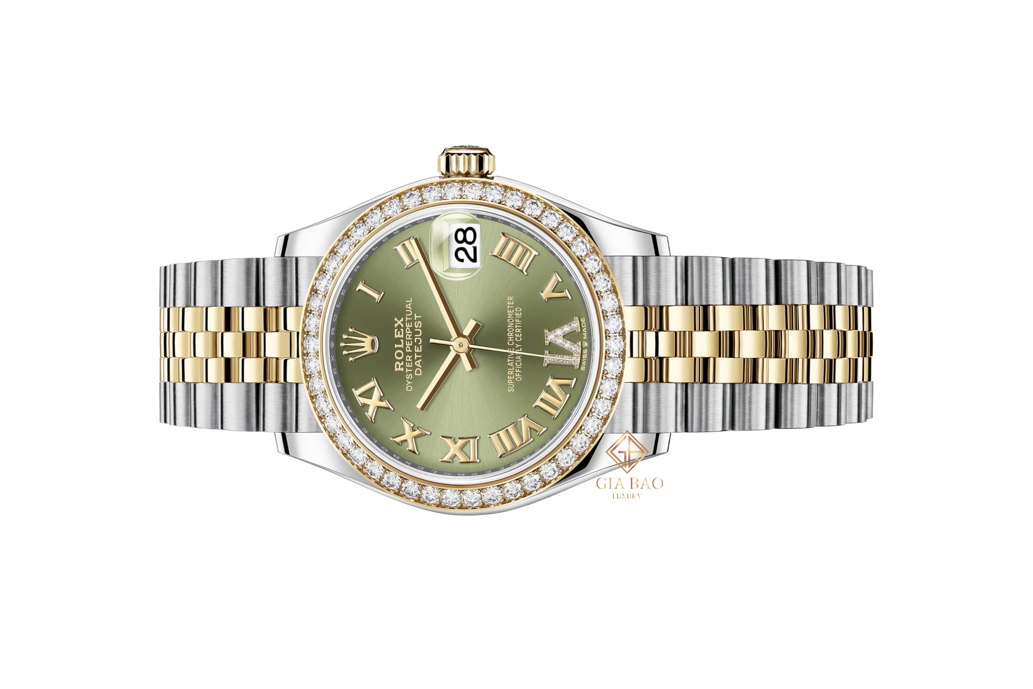 Đồng Hồ Rolex Datejust 31 278383RBR Mặt Số Xanh Oliu Cọc Số La Mã