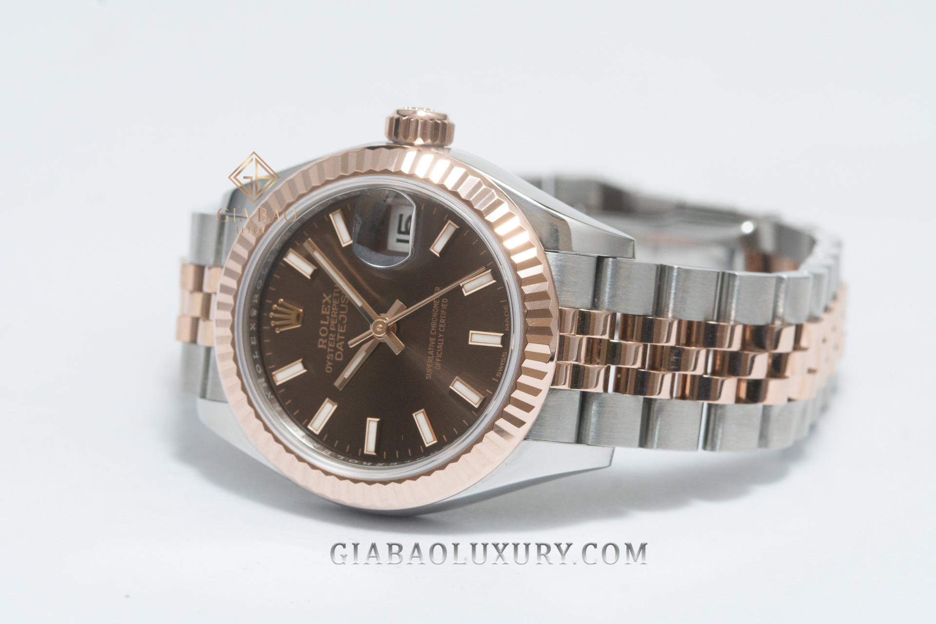 Đồng Hồ Rolex Lady-Datejust 279171 Mặt Số Chocolate Cọc Số Dạ Quang