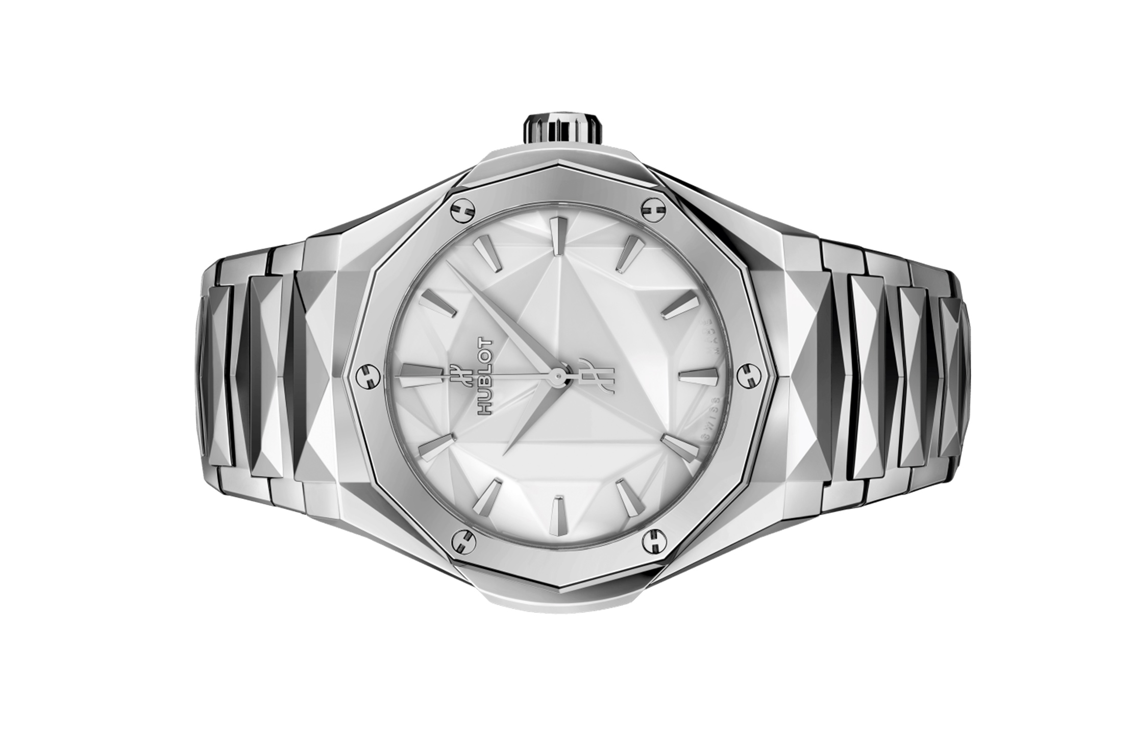 Đồng Hồ Hublot Classic Fusion Orlinski Bracelet Titanium White 550.NS.2200.NS.ORL22