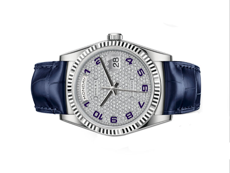 Đồng Hồ Rolex Day Date 36 118139 Mặt Số Dát Kim Cương