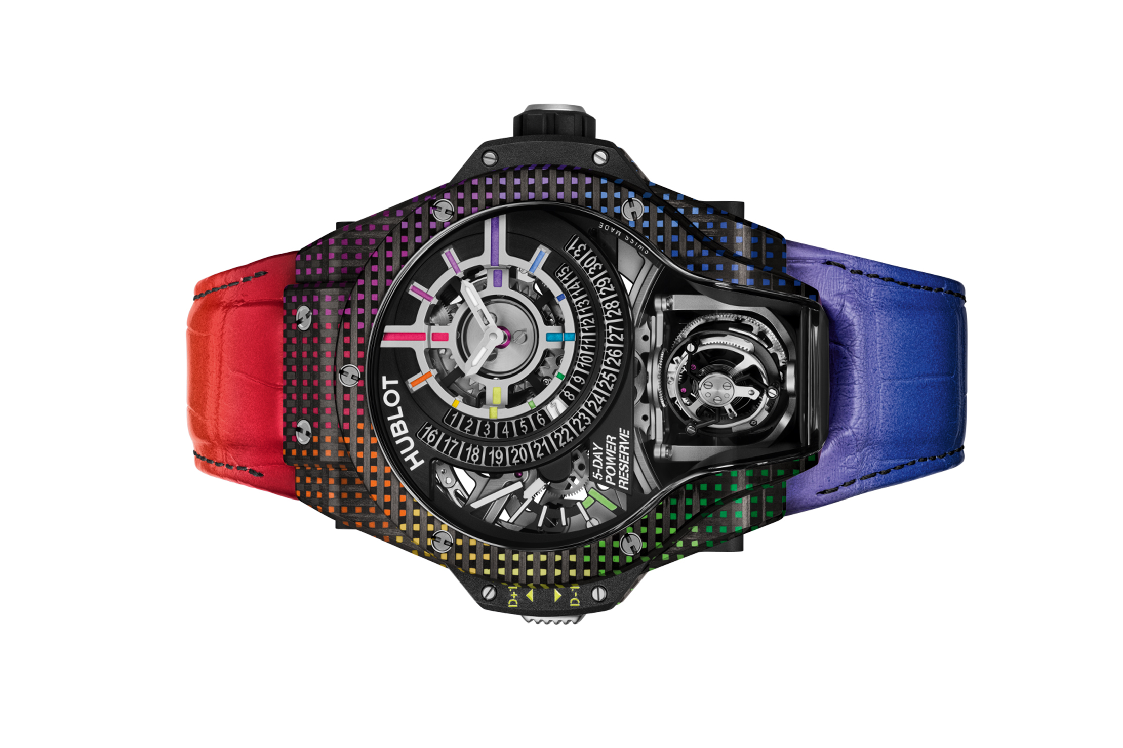 Đồng Hồ Hublot MP-09 Tourbillon Bi-Axis Rainbow 3D Carbon 909.QDRB.1120.LR