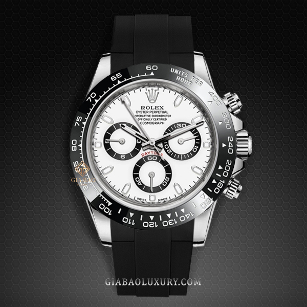 Dây Rubber B Tang Buckle Series cho Rolex Daytona phiên bản dây kim loại Oyster vành Ceramic
