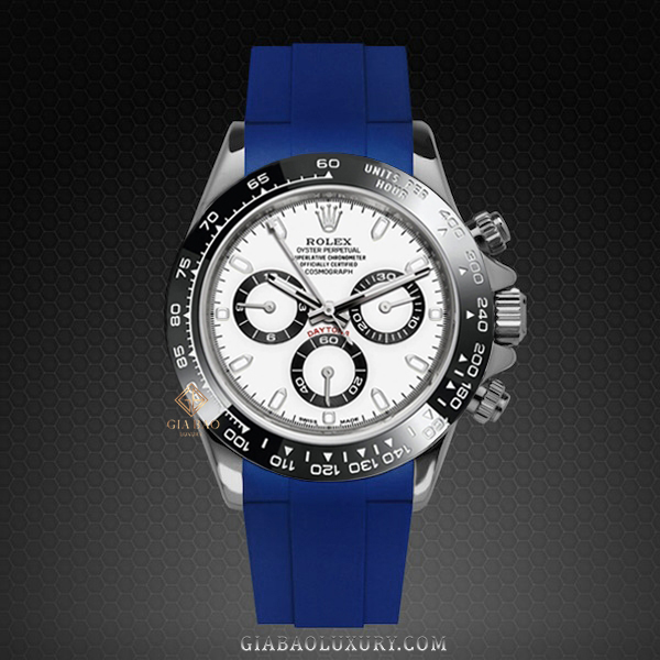 Dây Rubber B Tang Buckle Series cho Rolex Daytona phiên bản dây kim loại Oyster vành Ceramic