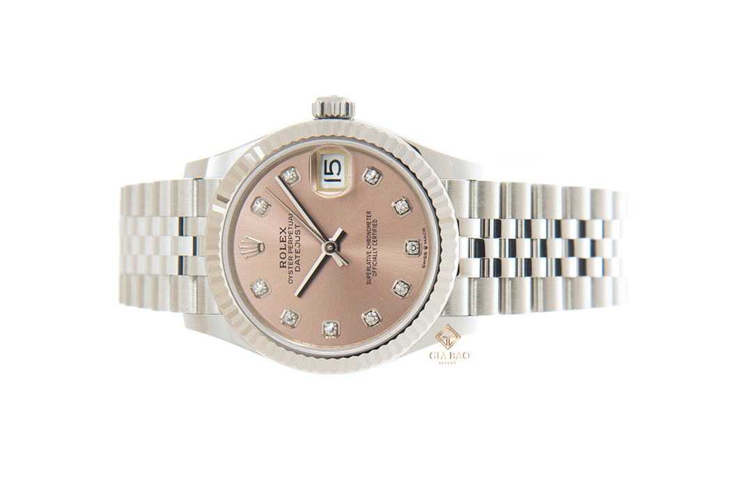 Đồng Hồ Rolex Datejust 278274 Mặt Số Hồng Cọc Số Kim Cương