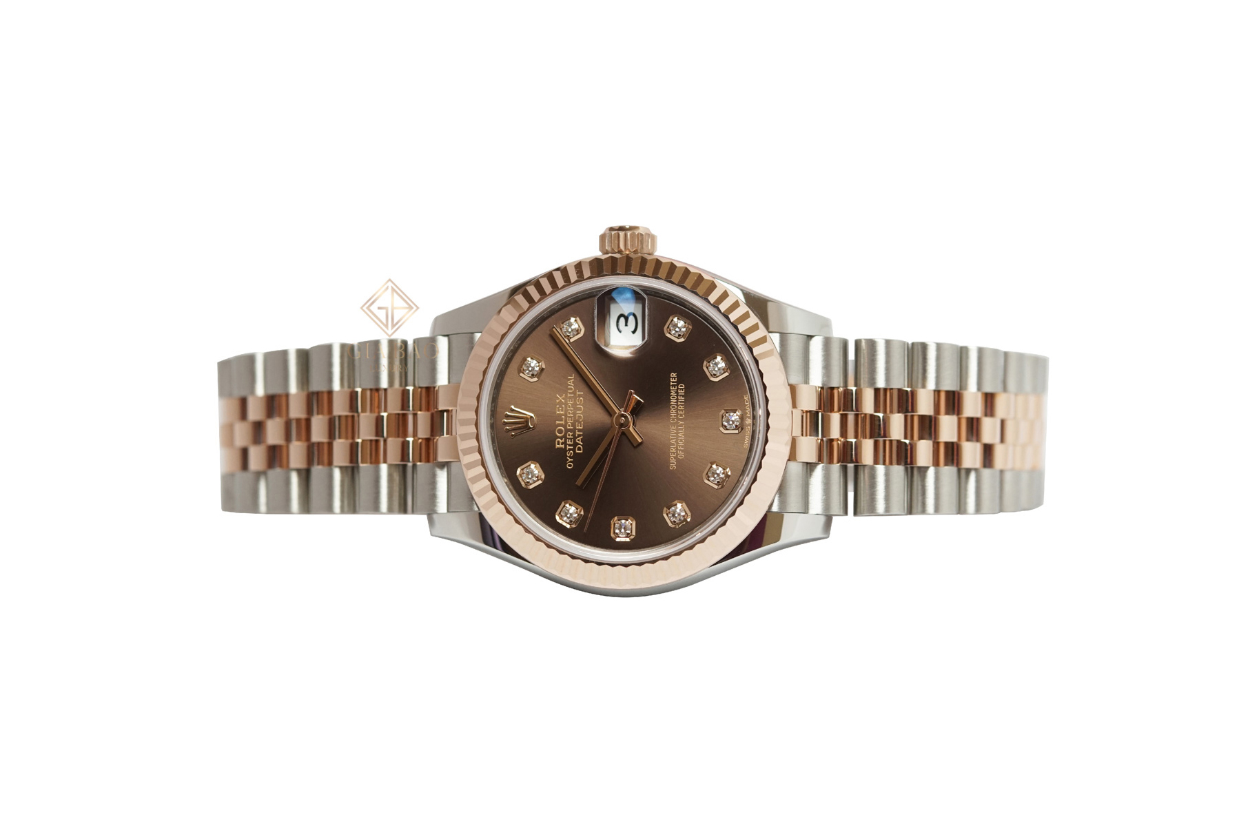 Đồng Hồ Rolex Datejust 31 278271 Mặt Số Chocolate Cọc Số Nạm Kim Cương (Used)