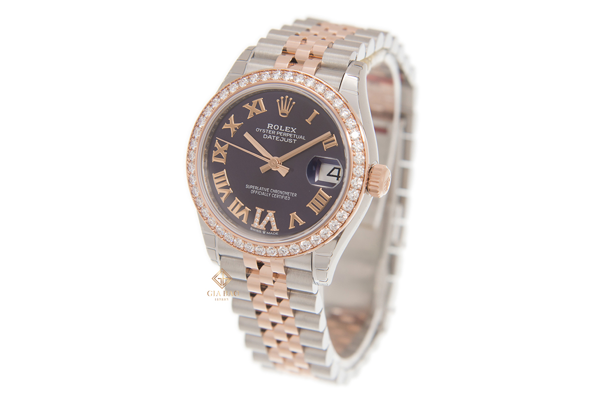 Đồng Hồ Rolex Datejust 31 278381RBR Mặt Số Tím Cọc Số La Mã