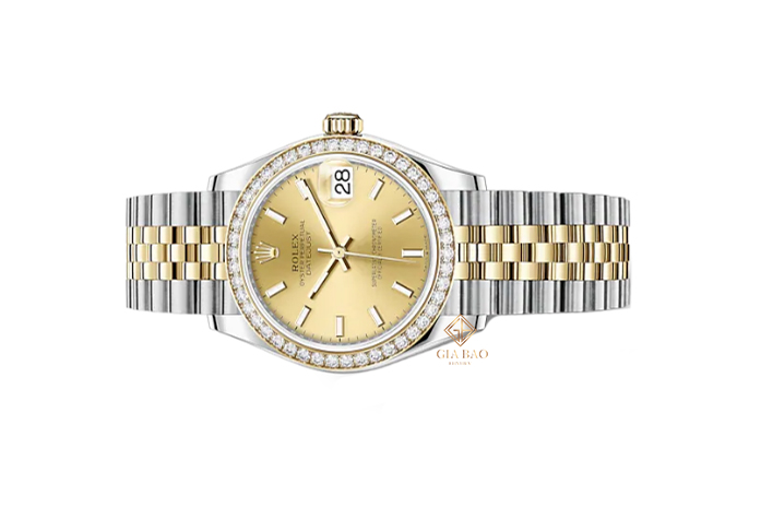 Đồng Hồ Rolex Datejust 31 278383RBR Mặt Số Vàng Champagne Cọc Số Dạ Quang