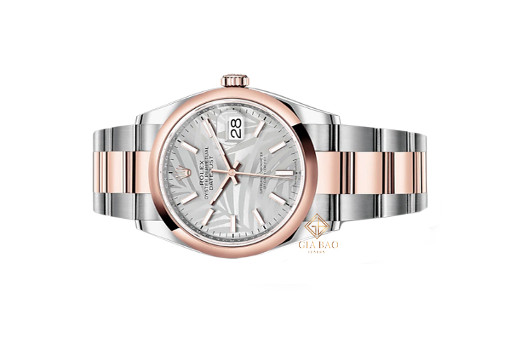 Đồng Hồ Rolex Datejust 36 126201 Mặt Số Cây Nhiệt Đới Bạc Cọc Số Dạ Quang Dây Đeo Oyster
