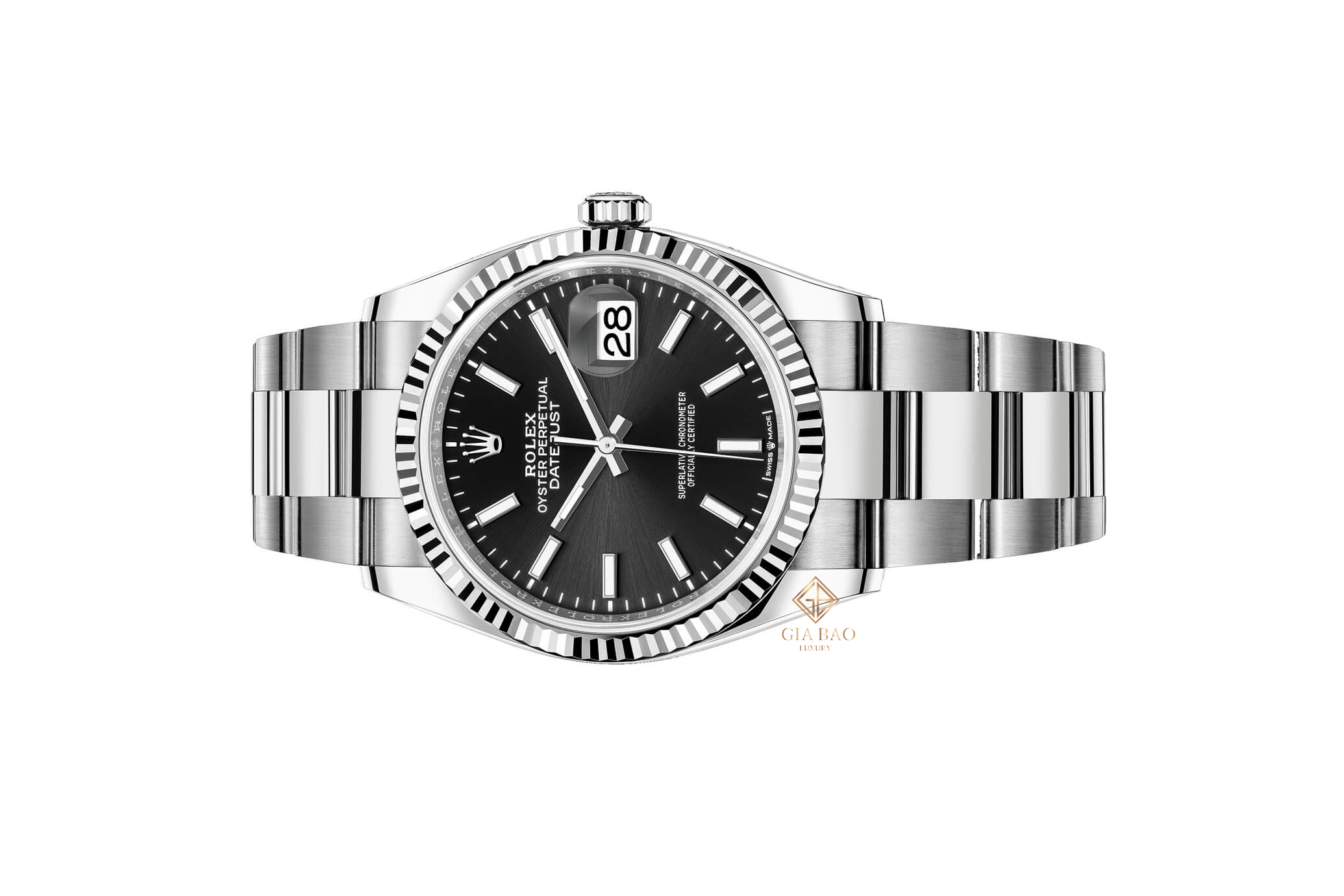 Đồng Hồ Rolex Datejust 36 126234 Mặt Số Đen Dây Đeo Oyster