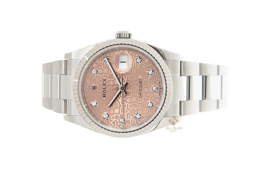 Đồng Hồ Rolex Datejust 36 126234 Mặt Số Vi Tính Hồng Dây Đeo Oyster